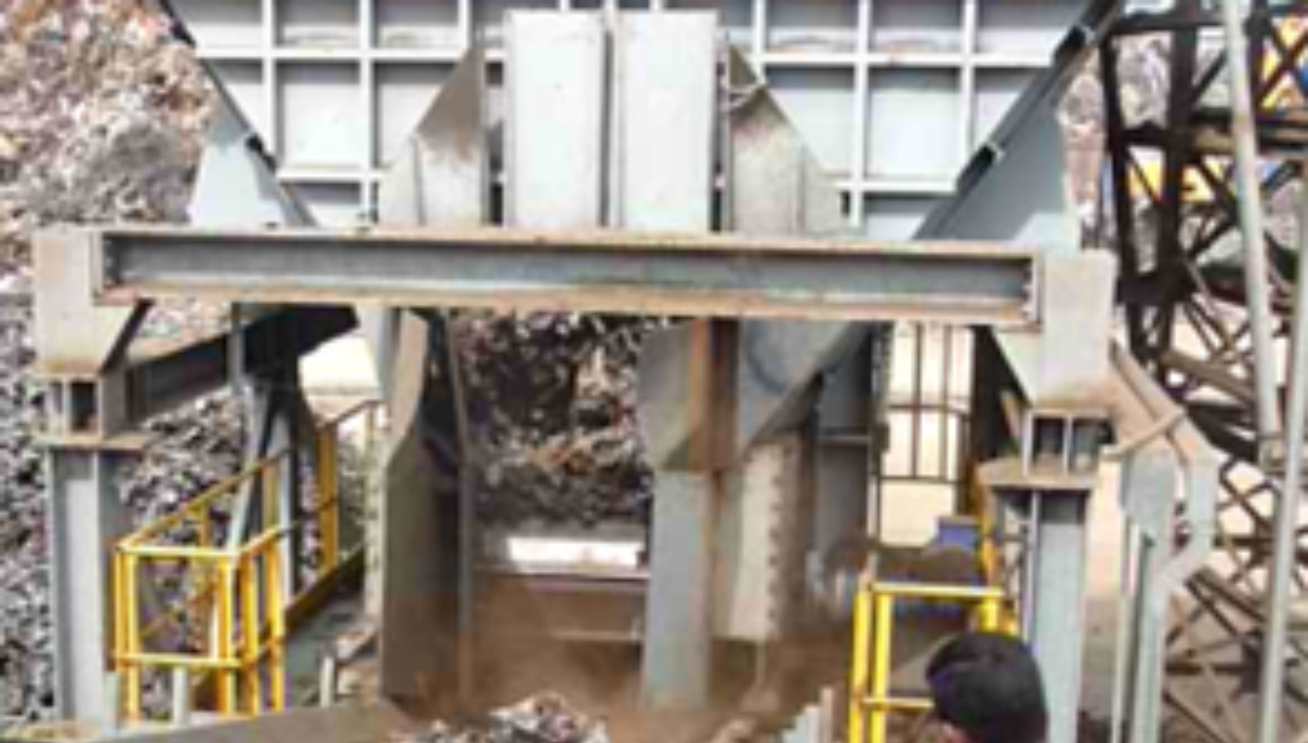 Material handling and white slag treatment